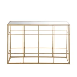 Console métal doré h.78cm