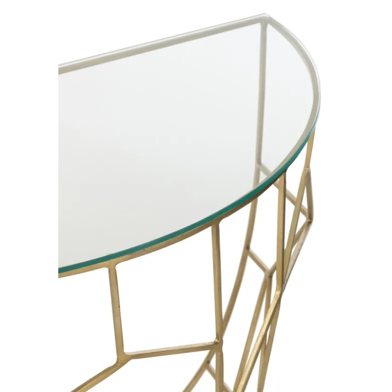 Console métal doré h.76cm