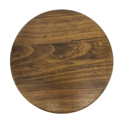 Console ronde bois marron - décoration