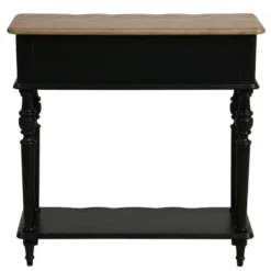 Console 1 tiroir bois noir - manoir