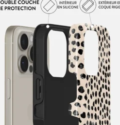 Coque magsafe pour iphone 16 pro tough motifs almond latte burga