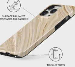 Coque pour iphone 14 pro max rigide motifs full glam burga