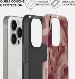 Coque pour iphone 13 pro rigide motifs tender kiss burga