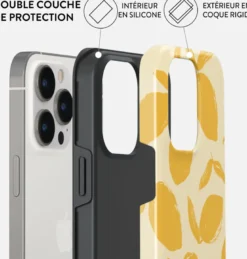Coque pour iphone 14 pro rigide motifs lemon tart burga
