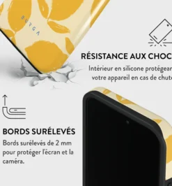 Coque pour iphone 14 pro rigide motifs lemon tart burga