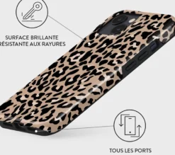 Coque pour iphone 15 tough motifs pure instinct burga