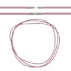 Cordon cuir 42 cm rose