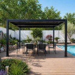 Corfu pergola bioclimatique structure aluminium lames orientables 4x3m