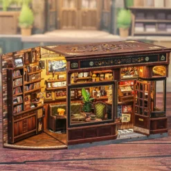 Corner coffee shop - maquette booknook serre-livre