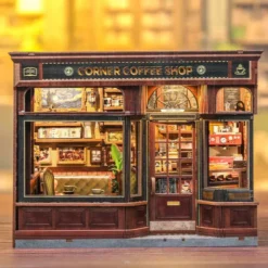 Corner coffee shop - maquette booknook serre-livre