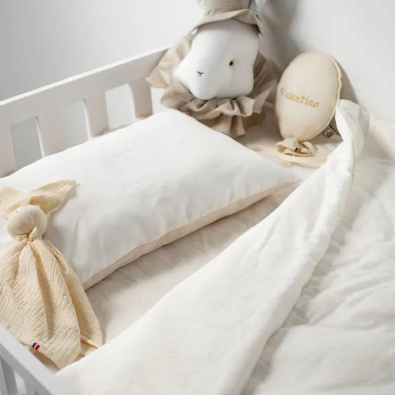 Couette oreiller lin prêt à dormir