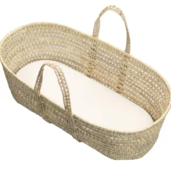 Couffin bébé avec matelas, habillage en coton et drap housse en gaze de coton - Collection Sidonia