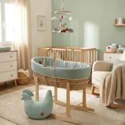 Couffin bébé matelas drap jeanne - tu
