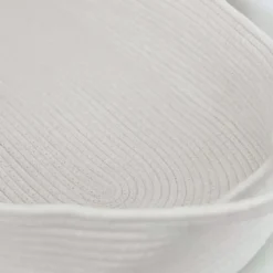 Couffin pour bébé tressé avec matelas en coton blanc cassé marron