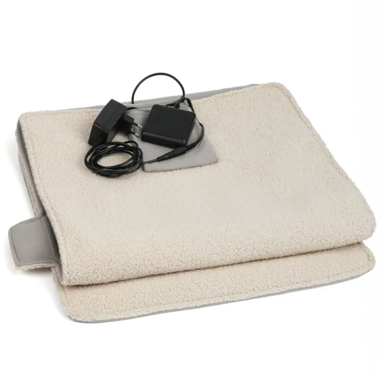 Coussin chauffant en sherpa