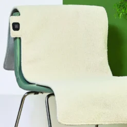 Coussin chauffant en sherpa