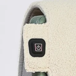 Coussin chauffant en sherpa
