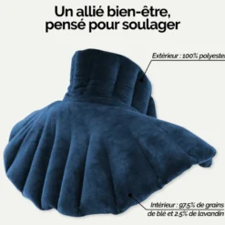 Coussin chauffant pour épaules et cou Bleu