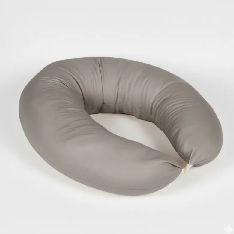 Coussin de grossesse, déhoussable gris
