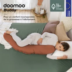 Coussin de grossesse doomoo buddy kaki Terracotta