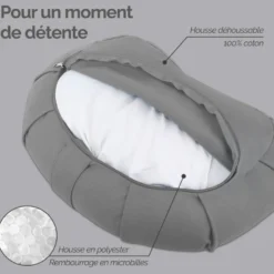 Coussin de méditation demi-lune - vert