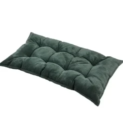 Coussin de sol capitonné en velours côtelé de style français 55x100 vert