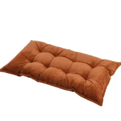 Coussin de sol capitonné en velours côtelé style matelas 90x150 orange