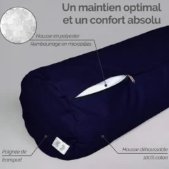 Coussin de yoga - bleu
