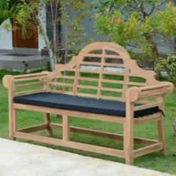 Coussin noir - banc marlborough 167 cm