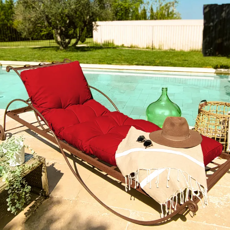 Coussin pour bain de soleil capitonné