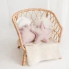 Coussin étoile de mer en lin coussin décoratif style bord de mer et plage rose