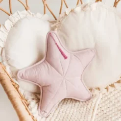Coussin étoile de mer en lin coussin décoratif style bord de mer et plage rose