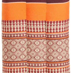 Coussin yoga kapok bourgogne orange Abstrait multicolore