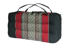Coussin yoga kapok noir rouge Multicolore