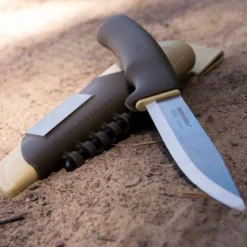 Couteau de survie mora bushcraft survival marron et sable désert
