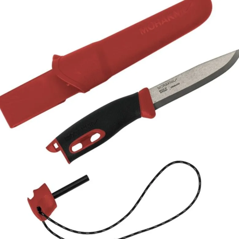 Couteau de survie mora companion spark rouge