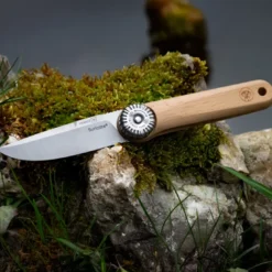 Couteau Suricate lame acier inoxydable et manche en bois de hêtre TB 1648