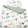 Couverture et coussin berceau safari