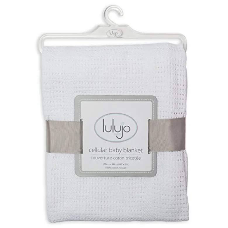 Couverture tricot de coton - blanche