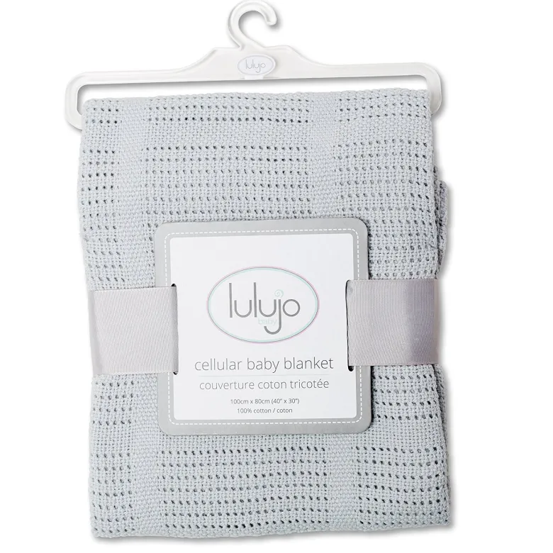 Couverture tricot de coton - gris