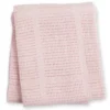 Couverture tricot de coton - rose