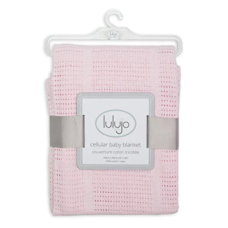 Couverture tricot de coton - rose