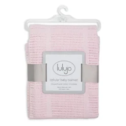Couverture tricot de coton - rose