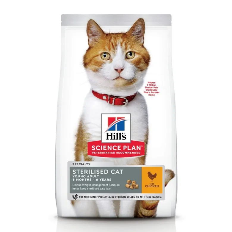 Croquettes chat science plan sterilised young adult poulet - hill's