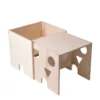 Cube bureau bois naturel
