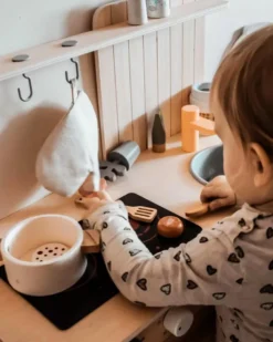 Cuisine enfant bois style boho