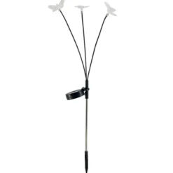 Décoration lumineuse de jardin trio de papillons solaire à planter