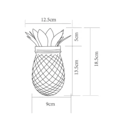 Décoration solaire - ananas en verre