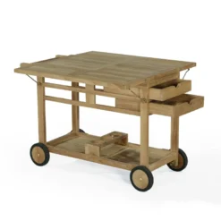 Desserte roulante en teck ecograde part