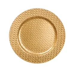 Dessous d'assiette doré quadrille - lot de 6